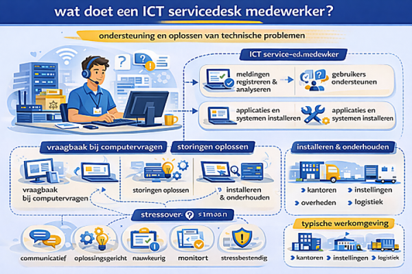 Alles over het beroep ICT servicedesk medewerker Wat doet een ICT servicedesk medewerker